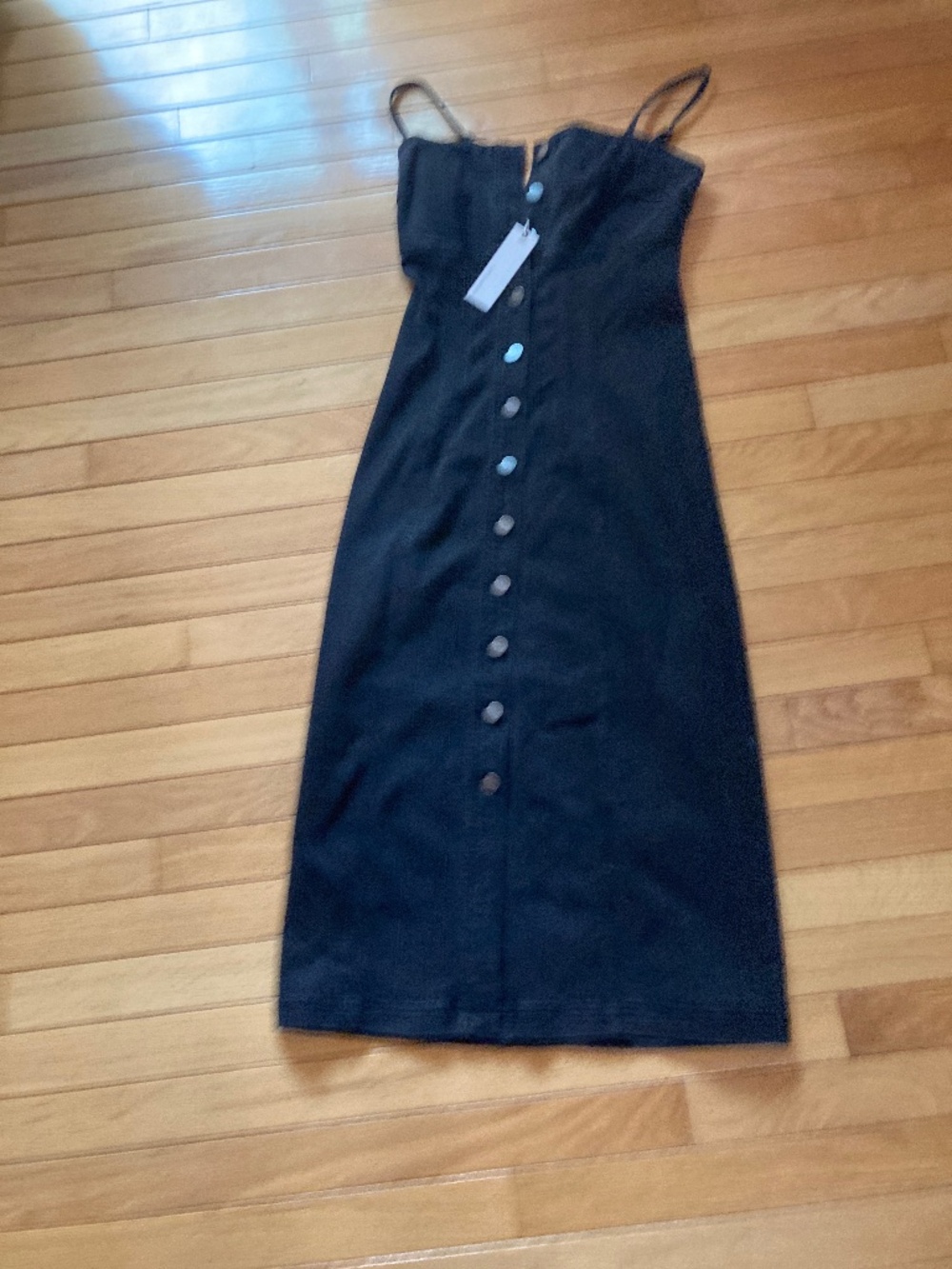 NWT Habitual Black Vintage Denim Midi Dress Sz 0/25
